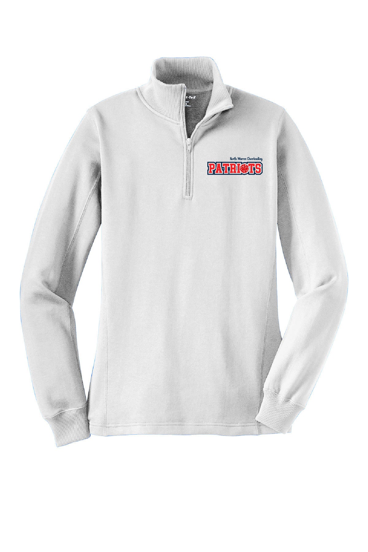 NW Patriots Cheerleading Ladies Cut 1/4 Zip Sweatshirt