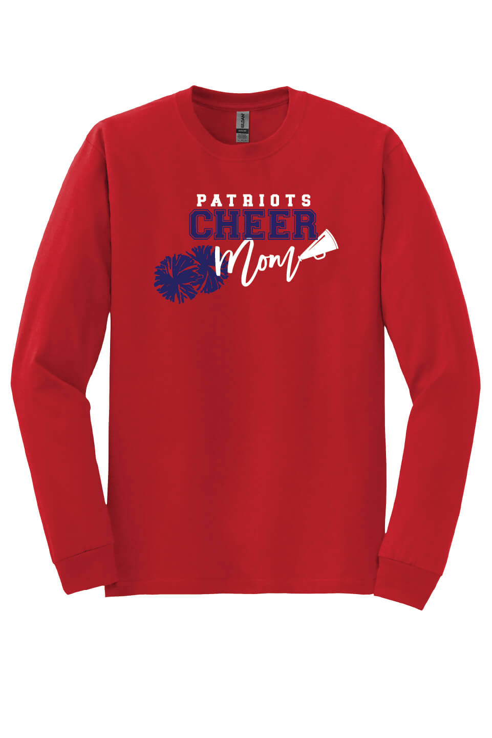 Cheer Mom Long Sleeve T-Shirt red