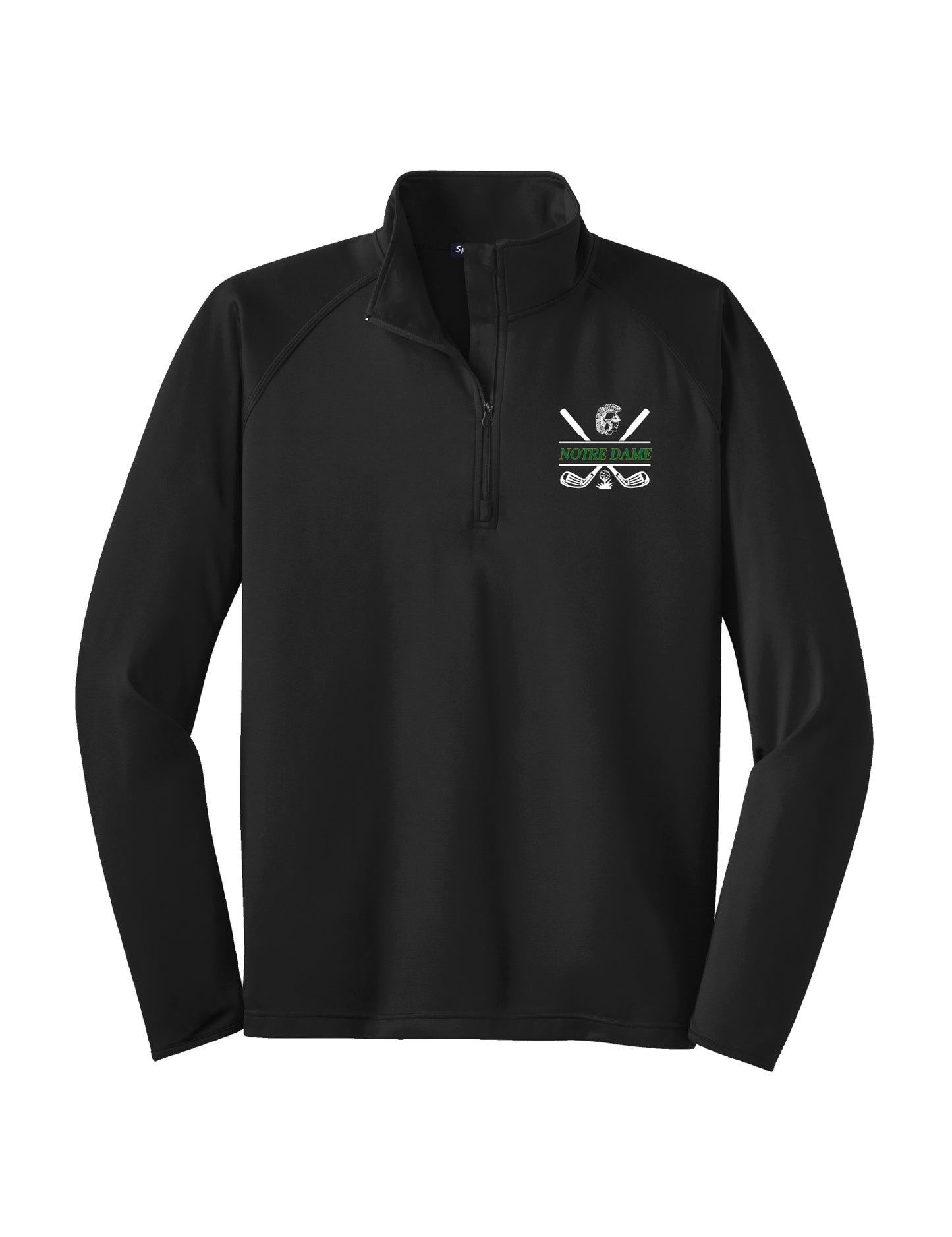 Notre Dame Golf Sport Tek 1/4 Zip Pullover (Unisex)