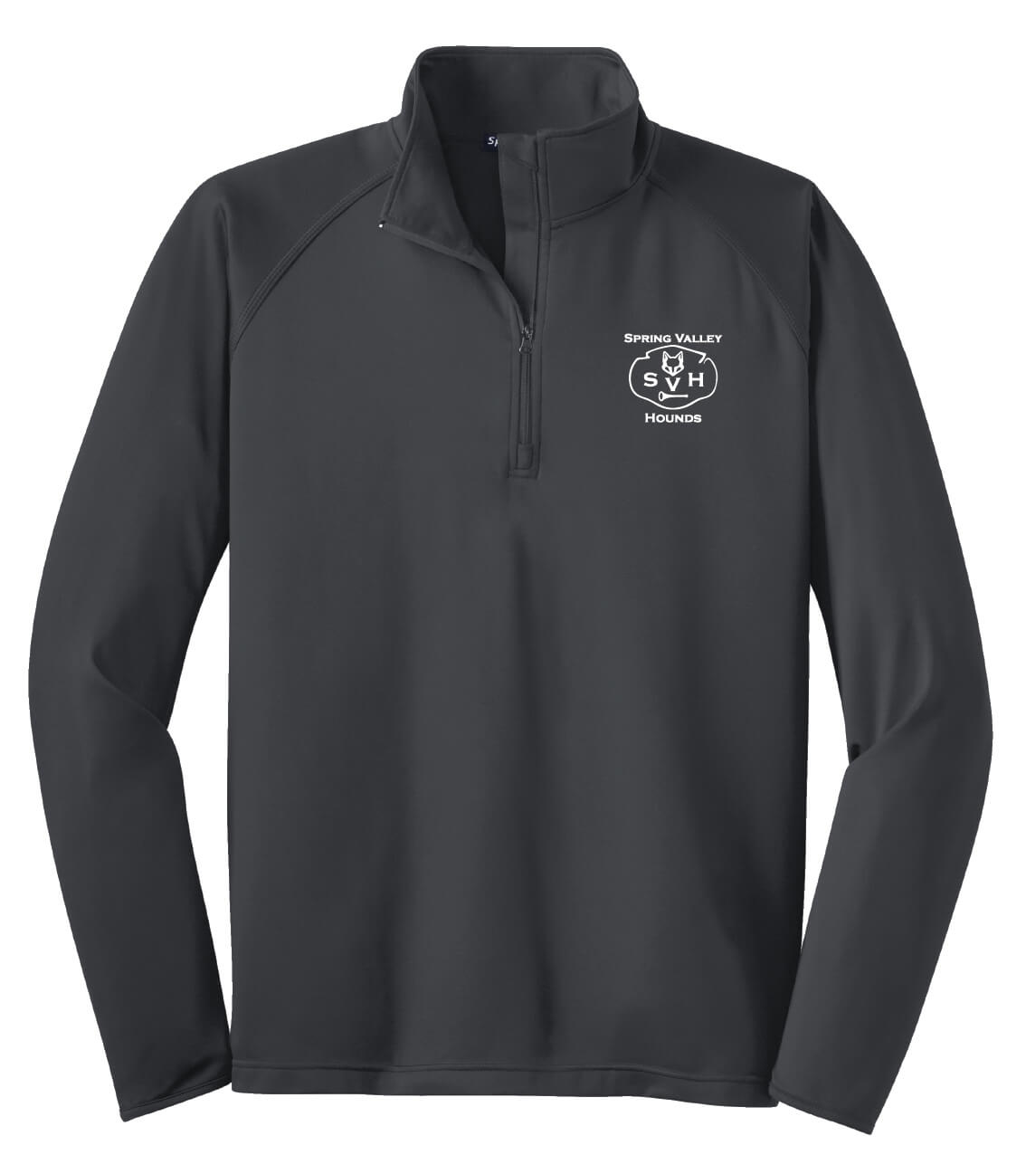 Spring Valley Hounds Zip Pullover (Unisex) gray