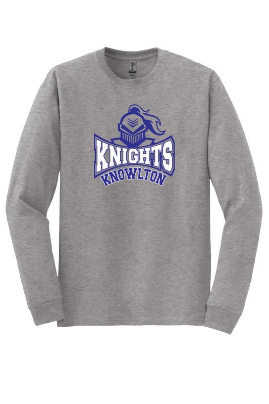 Knowlton Knights Long Sleeve T-Shirt gray