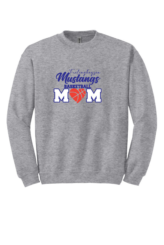 Mustangs Mom Crewneck Sweatshirt gray