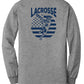 Lacrosse Flag Back Long Sleeve T-Shirt (Youth)