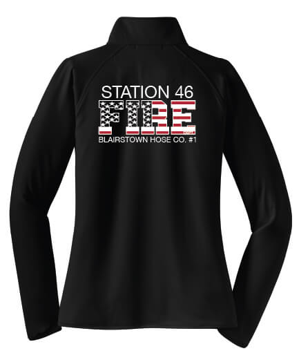 Sport Tek Ladies Zip Pullover black back