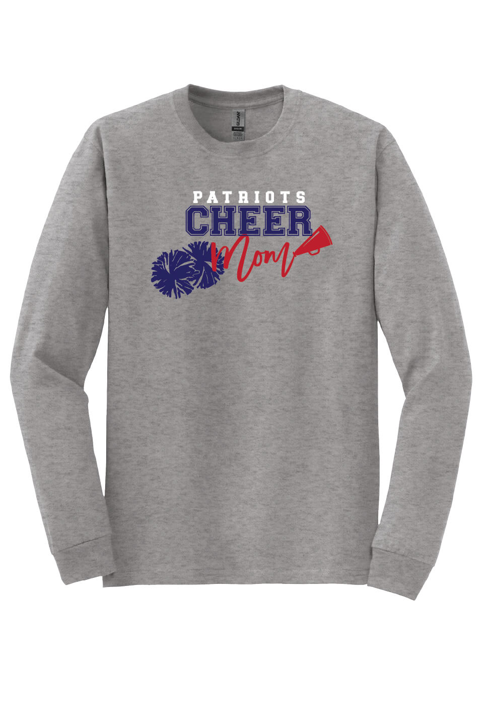 Cheer Mom Long Sleeve T-Shirt gray