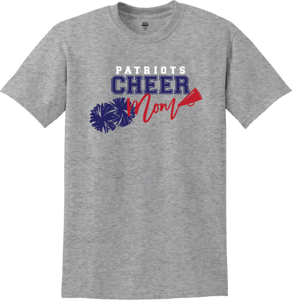 Cheer Mom Short Sleeve T-Shirt gray