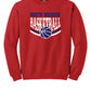 NW Basketball Crewneck Sweatshirt (Youth) red