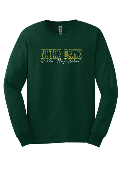 Notre Dame Jr/Sr. High School  Long Sleeve T-Shirt