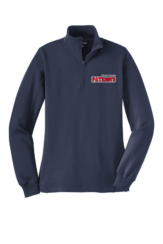 NW Patriots Cheerleading Ladies Cut 1/4 Zip Sweatshirt