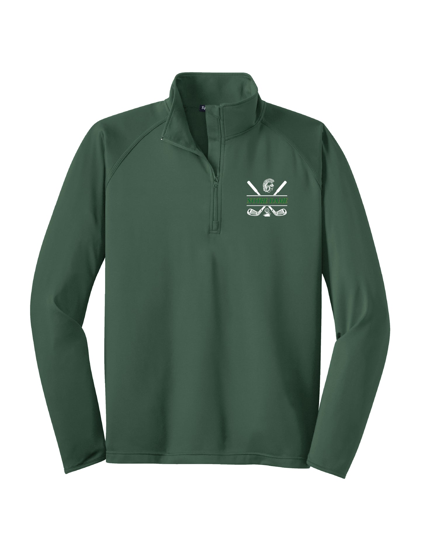 Notre Dame Golf Sport Tek 1/4 Zip Pullover (Unisex)