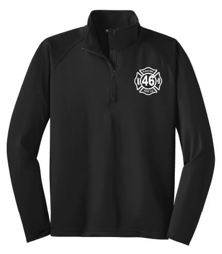 Sport Tek Mens Zip Pullover  black front