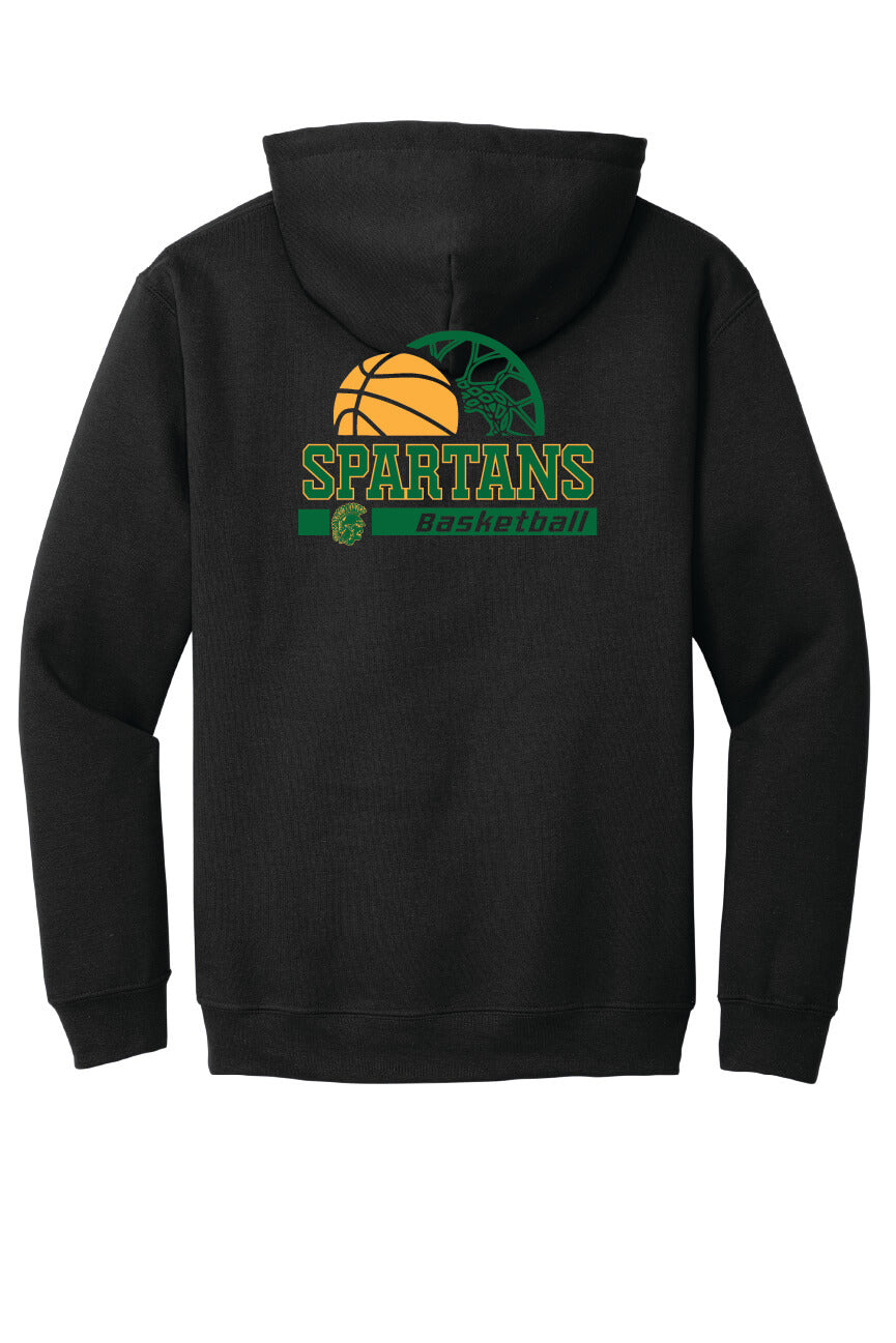 Youth Spartans Basketball Hoodie black-back