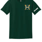 Spartans Baseball Short Sleeve T-Shirt (Youth) green, front