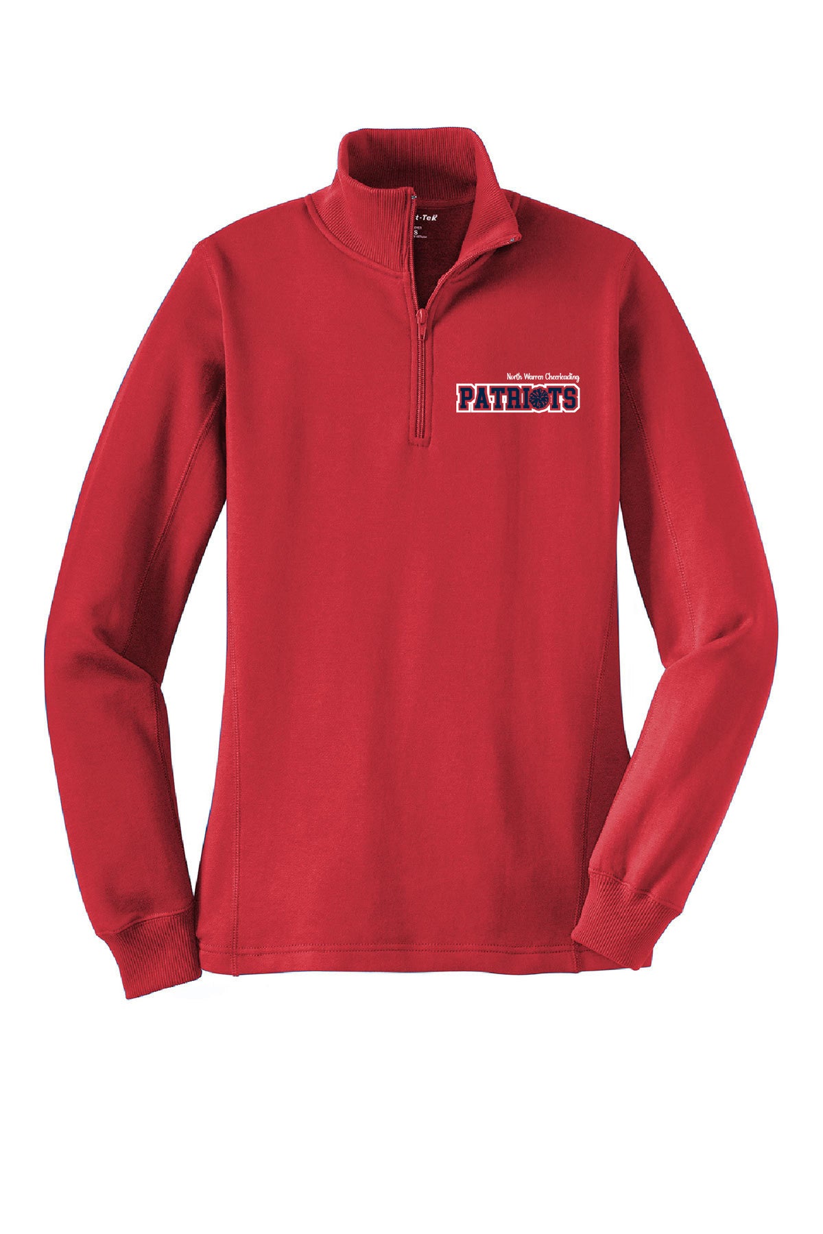 NW Patriots Cheerleading Ladies Cut 1/4 Zip Sweatshirt