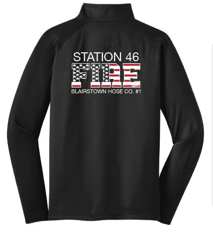 Sport Tek Mens Zip Pullover  black back