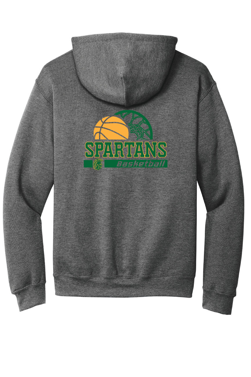 Youth Spartans Basketball Hoodie gray-back
