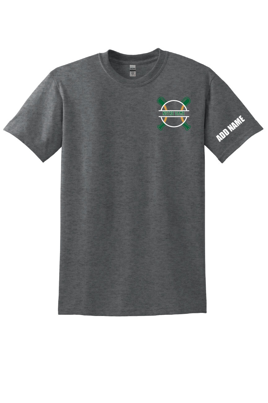 Spartans Baseball Short Sleeve T-Shirt (Youth) gray, front