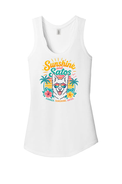 Summer. Sunshine. Satos. Ladies Racer Back Tank