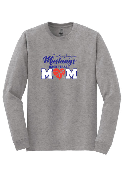 Mustangs Mom Long Sleeve T-Shirt gray
