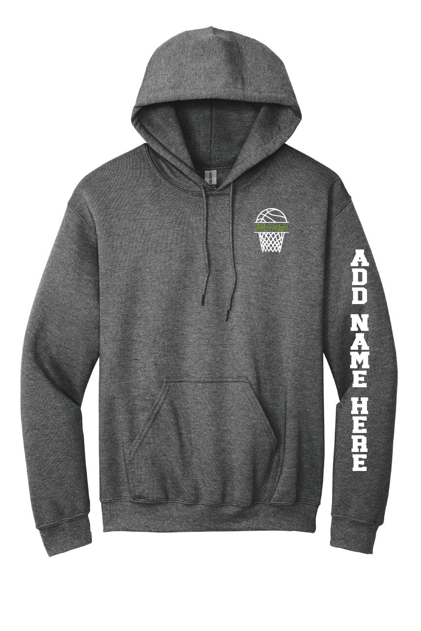Youth Spartans Basketball Hoodie gray-front