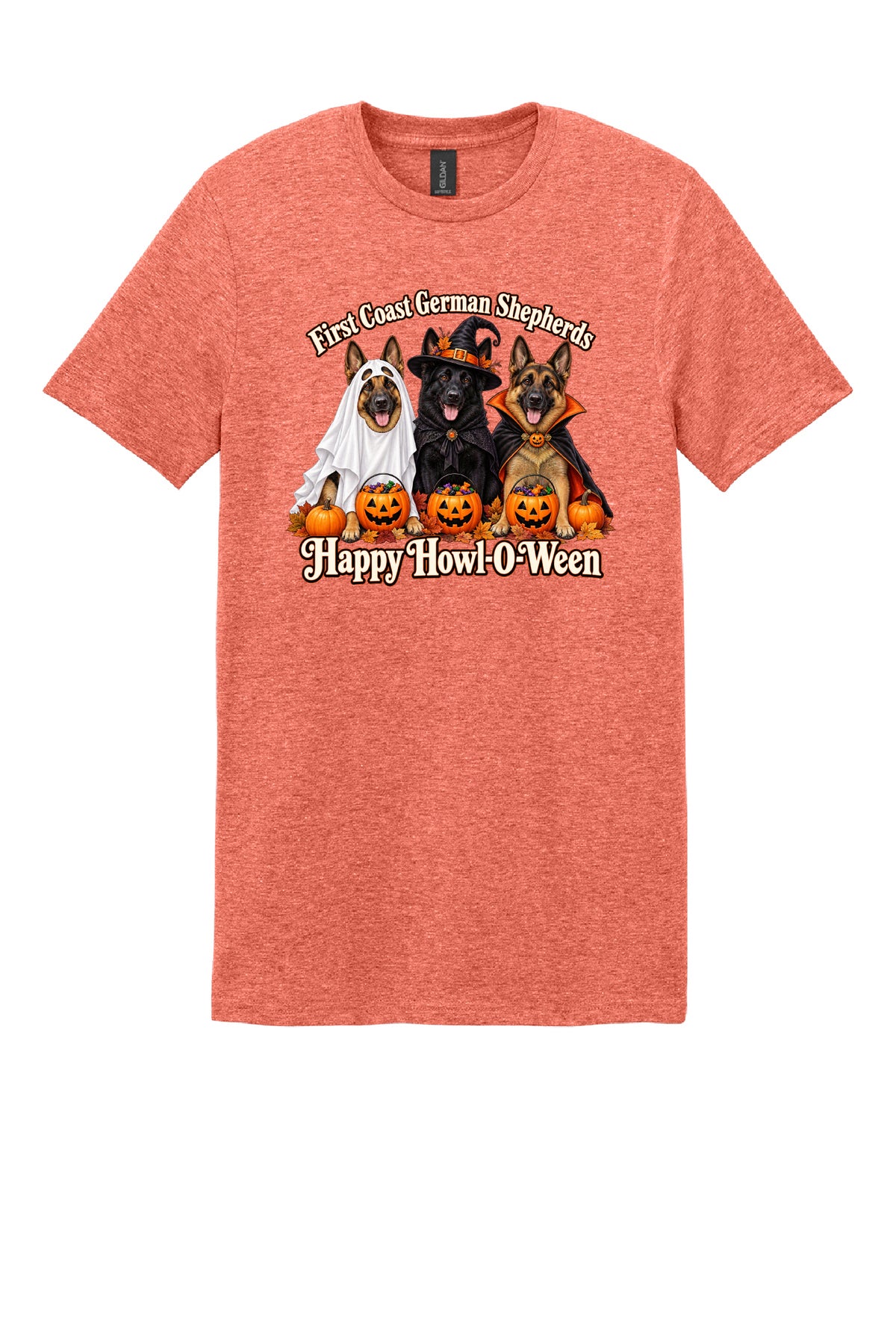 Happy Howl-O-Ween Short Sleeve T-Shirt