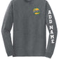 Spartans Softball Long Sleeve T-Shirt (Youth) gray, front