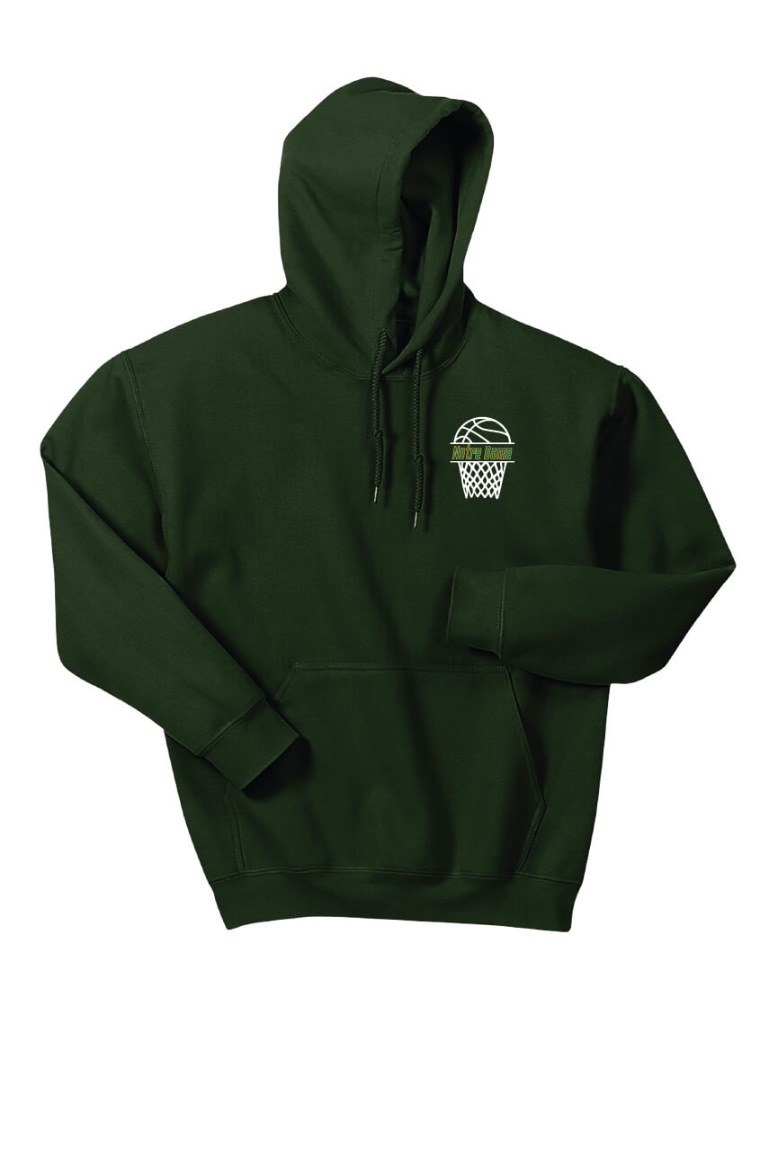 Youth Spartans Basketball Hoodie green-front