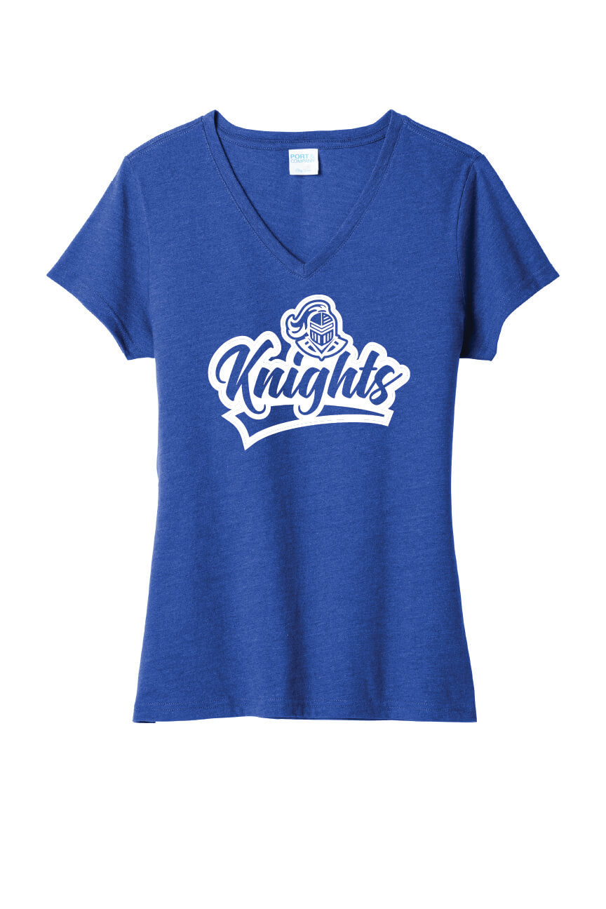 V-Neck Short Sleeve T-Shirt (Ladies) Knights