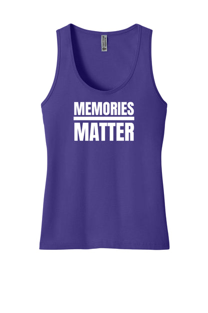 Memories Matter-Flag Back Ladies Tank Top