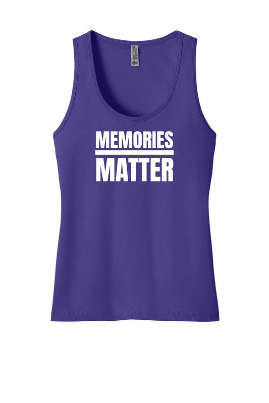Memories Matter-Flag Back Ladies Tank Top
