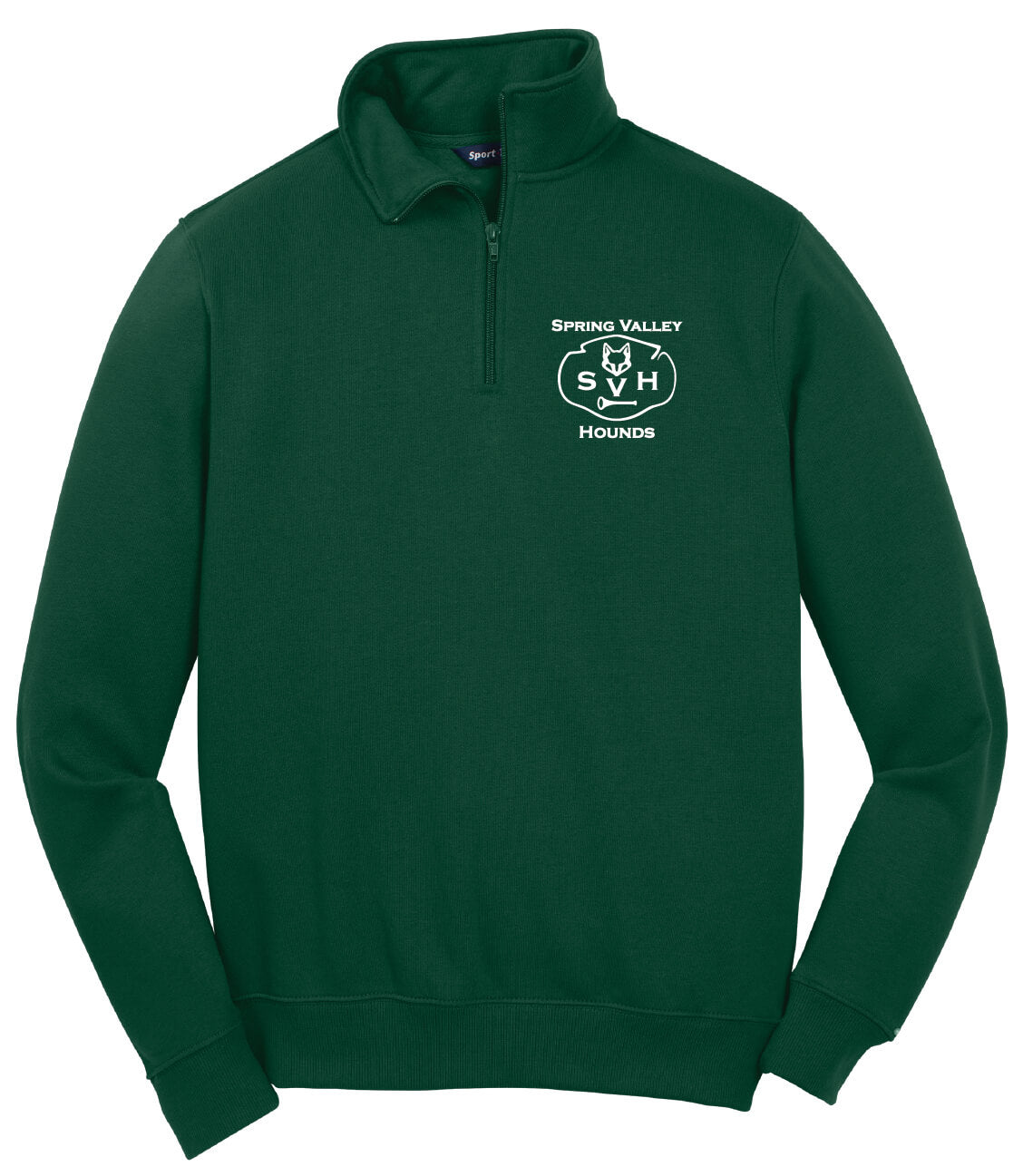 Spring Valley Hounds Sport Tek 1/4 Zip Sweatshirt (Unisex) green