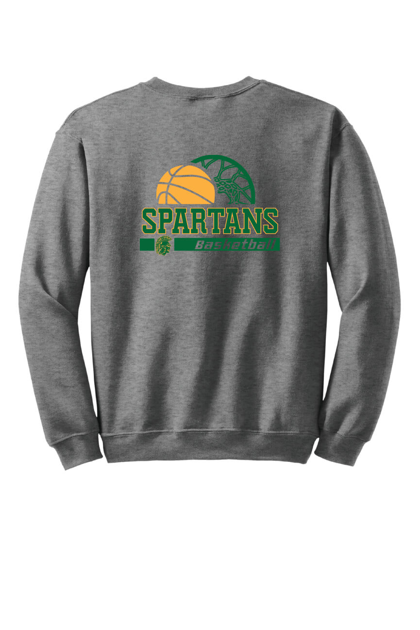 Spartans Basketball Crewneck Sweatshirt gray-back