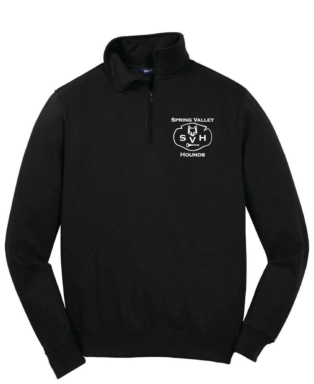 Spring Valley Hounds Sport Tek 1/4 Zip Sweatshirt (Unisex) black