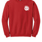 North Warren Basketball Crewneck Sweatshirt (Youth) red, front