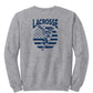 Lacrosse Flag Back Crewneck Sweatshirt Adult