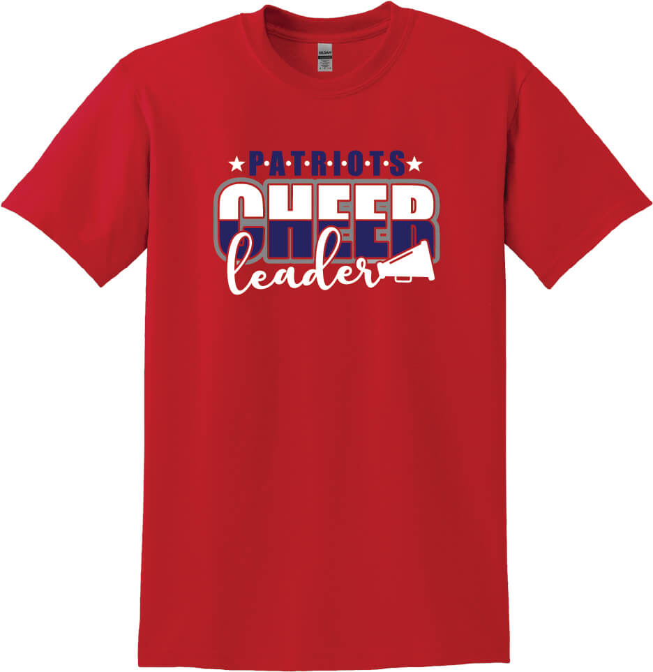 Patriots Cheerleader Short Sleeve T-Shirt (Youth) red