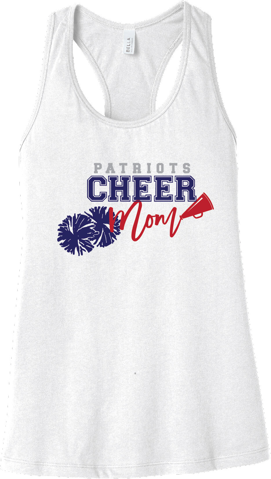 Cheer Mom Racerback Tank white