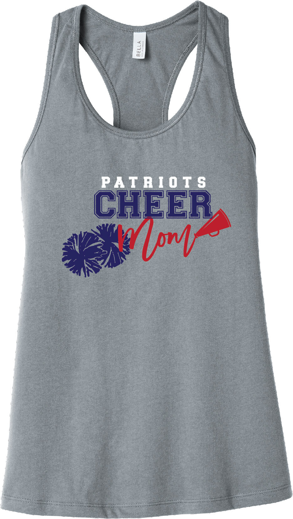 Cheer Mom Racerback Tank gray