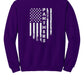 Youth Flag Back Crewneck Sweatshirt