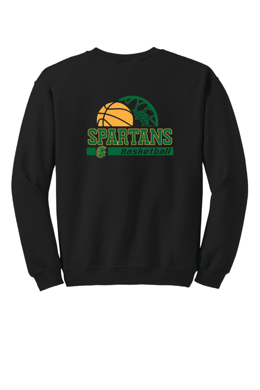 Spartans Basketball Crewneck Sweatshirt black-back