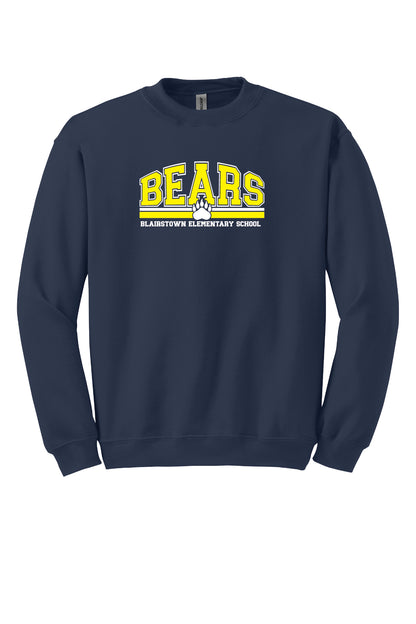 Blairstown Elementary BES Bears Crewneck Sweatshirt