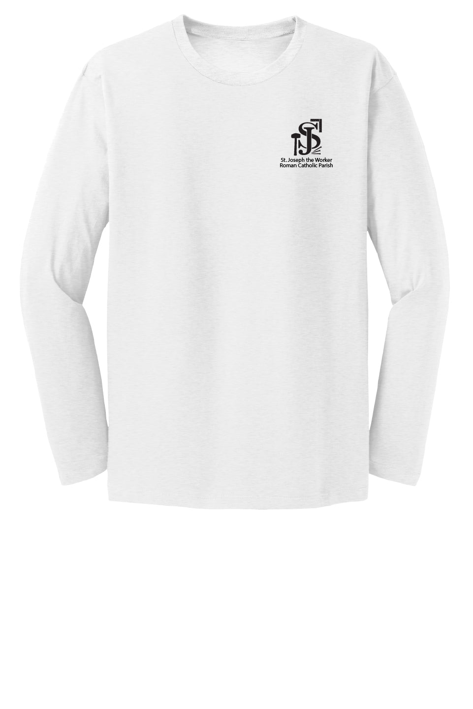 St. Joseph the Worker II Long Sleeve T-shirt-Single Color Logo