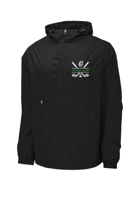 Notre Dame Golf Sport Tek Packable Windbreaker