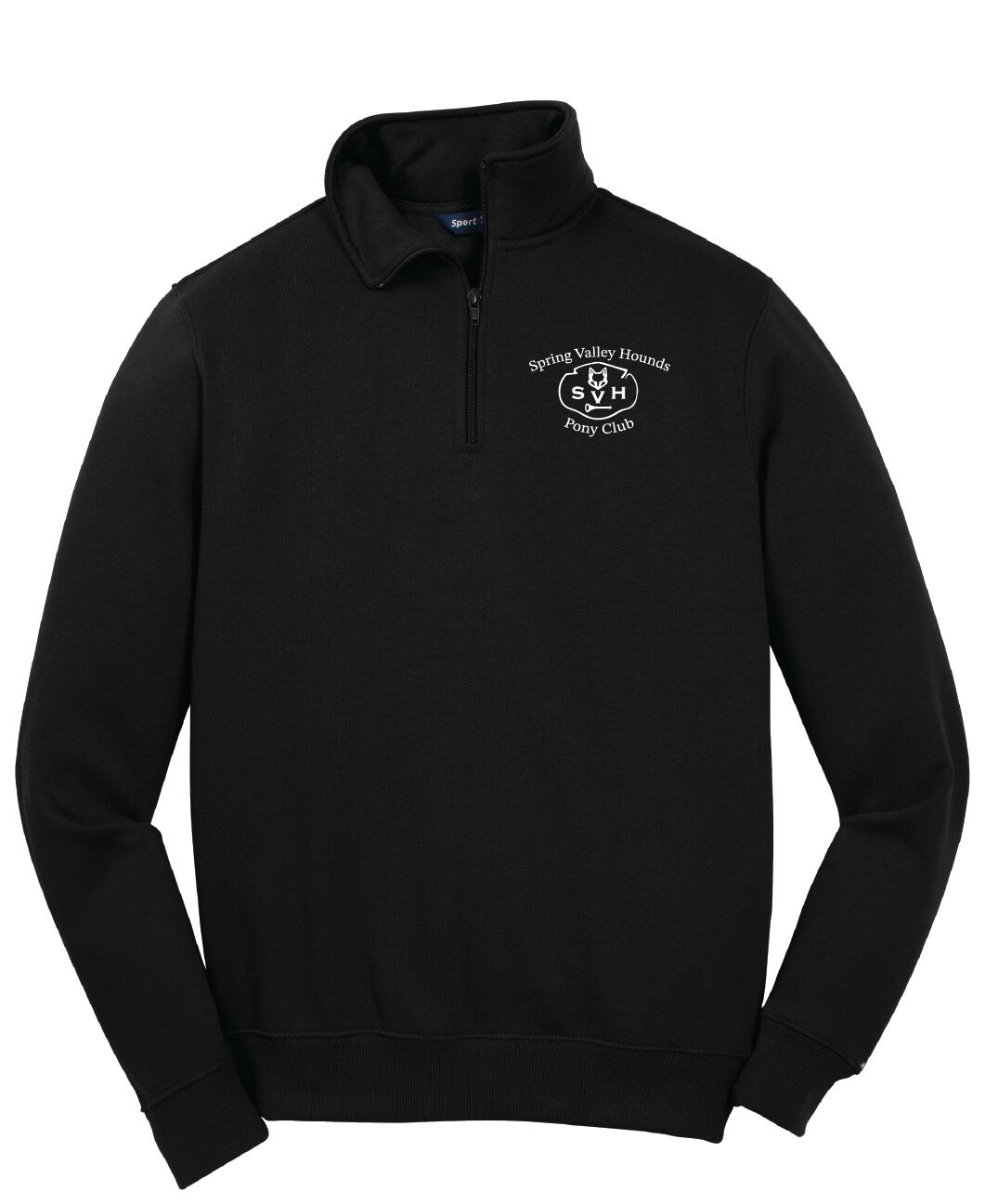 Spring Valley Pony Sport Tek 1/4 Zip Sweatshirt (Unisex) black