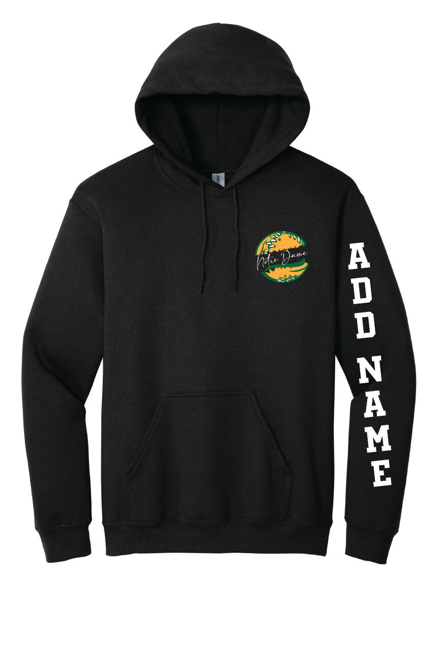 Spartans Softball Hoodie (Youth) black, front