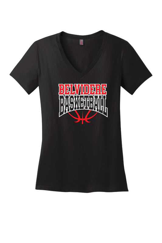 Belvidere Basketball V-Neck Short Sleeve T-Shirt (Ladies)