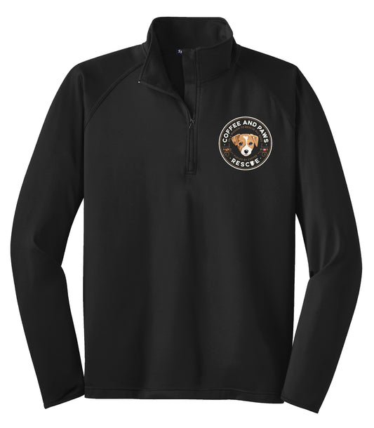 Coffee and Paws Sport Tek 1/4 Zip Pullover (Unisex)