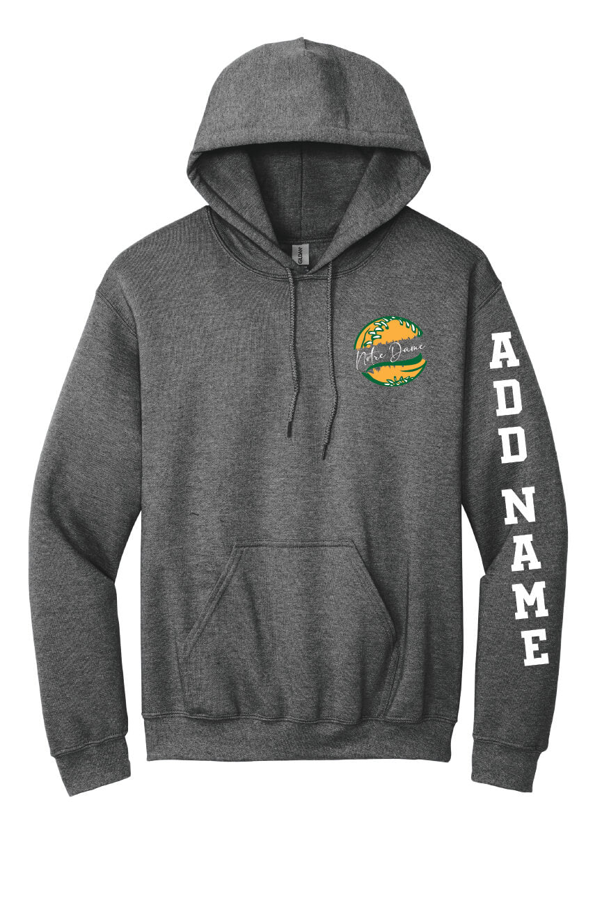 Spartans Softball Hoodie gray, front