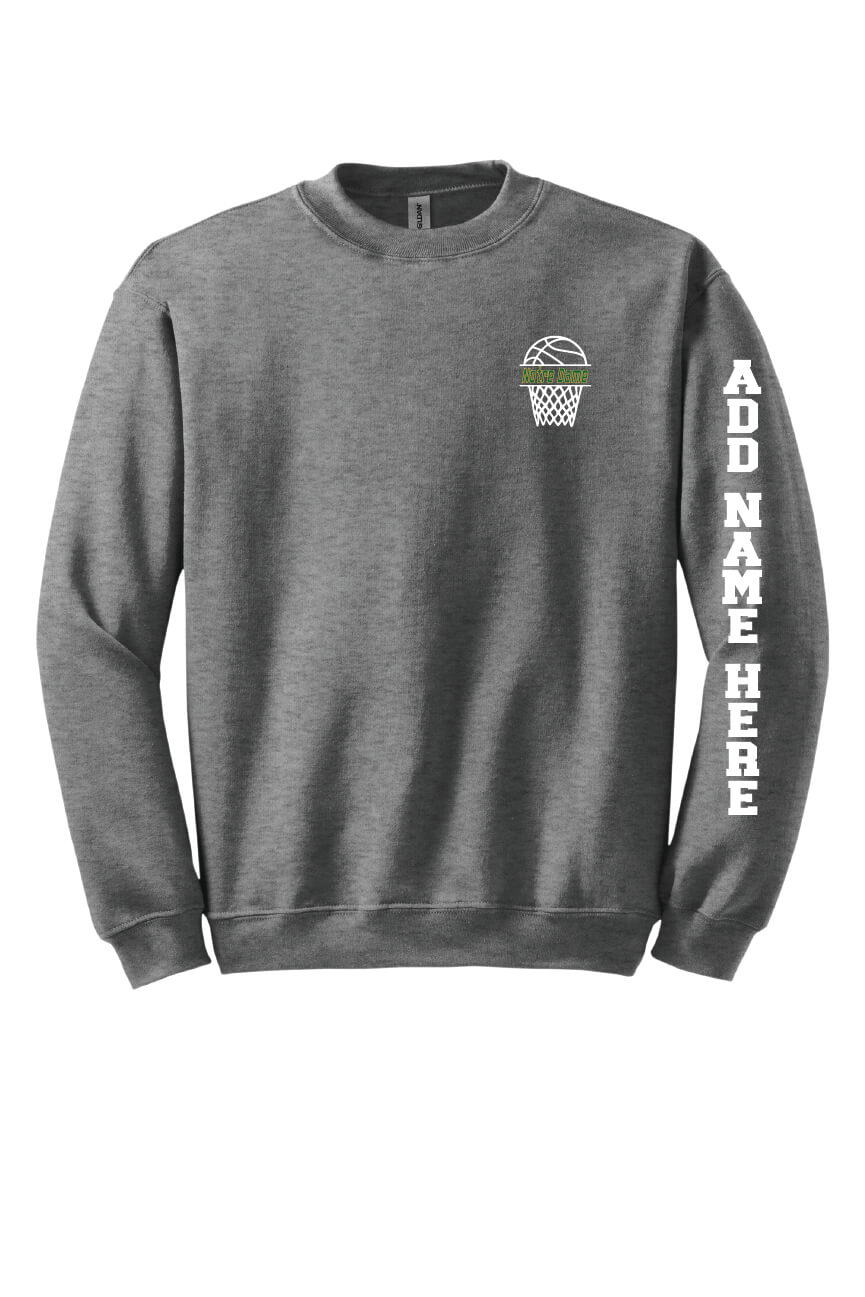 Spartans Basketball Crewneck Sweatshirt gray-front