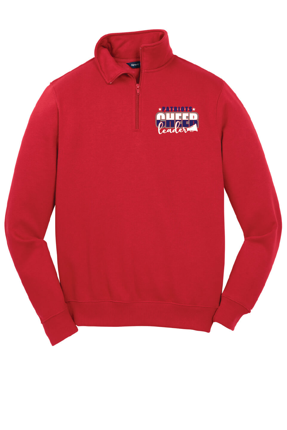 Patriots Cheer Leader 1/4 Zip Sweatshirt red